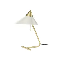 warm nordic lampe de table brass top warm white, structure en laiton