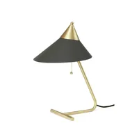 warm nordic lampe de table brass top charcoal, structure en laiton