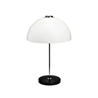 innolux lampe de table kupoli noir-détails métalliques-abat-jour blanc