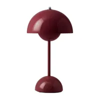 &tradition lampe de table flowerpot portable vp9 dark plum