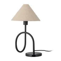 bloomingville lampe de table emaline 48 cm naturel-noir