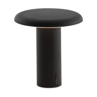 artemide lampe de table portable takku de 19 cm vernis noir