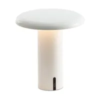 artemide lampe de table portable takku de 19 cm blanc verni