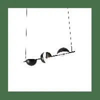 oblure suspension triplette trapeze 140 cm noir