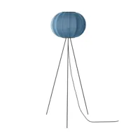 made by hand lampe sur pied knit-wit 45 round high blue stone