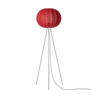 made by hand lampe sur pied knit-wit 45 round high maple red