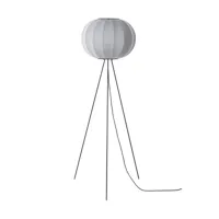 made by hand lampe sur pied knit-wit 45 round high silver