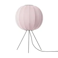 made by hand lampe sur pied knit-wit 60 round medium light pink