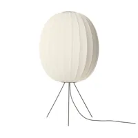 made by hand lampe sur pied knit-wit 65 high oval medium pearl white