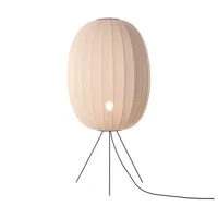made by hand lampe sur pied knit-wit 65 high oval medium sand stone