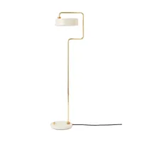 made by hand lampe sur pied petite machine oyster white