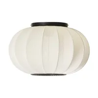 made by hand lampe murale/plafonnier knit-wit 45 oval pearl white
