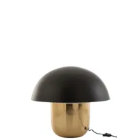 lampe champignon metal noir/or large