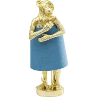 karedesign lampe animal singe dorée et bleue kare design  or