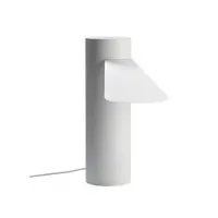 lampe à poser - riscio aluminium blanc l 26 x p 10 x h 32 cm