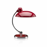 lampe à poser - kaiser idell luxus acier laqué brillant, laiton diam 28,5cm x h 42,5cm rouge rubis