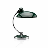 lampe à poser - kaiser idell luxus acier laqué brillant, laiton diam 28,5cm x h 42,5cm vert foncé