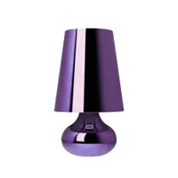 lampe à poser - cindy abs métallisé diam 23,6cm x h 42cm violet