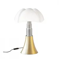 lampe à poser - pipistrello base en acier inox, diffuseur en méthacrylate diam 55cm x h 66-86cm laiton satiné