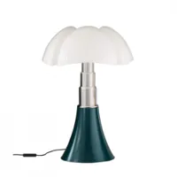 lampe à poser - pipistrello base en acier inox, diffuseur en méthacrylate diam 55cm x h 66-86cm vert agave