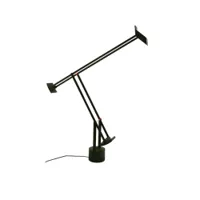 lampe de bureau - tizio aluminium h max119cm,  base  diam 11cm noir