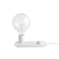 lampe à poser - control blanc l 23cm x p 16cm x h 21cm fonte d'aluminium