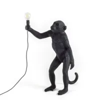 lampe à poser - monkey outdoor standing noir résine