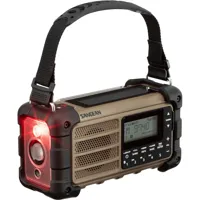 radio extérieure fm emergency radio, bluetooth, panneau solaire, résistant aux éclaboussures et à la poussière, torche sangean mmr-99