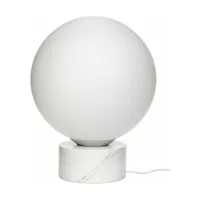 lampe boule en marbre et verre blanc - hübsch