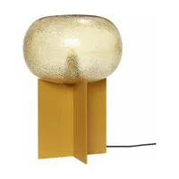 lampe de table en verre ambre podium - hübsch