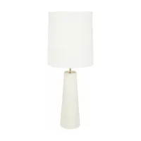 lampe avec abat-jour en céramique blanche 40 x 101 cm cosiness - market set
