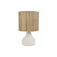 lampe en céramique mat blanche 58 cm portinatx - market set