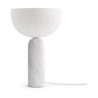 lampe de table en marbre blanc 45 cm kizu - new works
