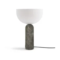 lampe de table en marbre gris 45 cm kizu - new works
