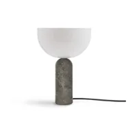 lampe de table en marbre gris 35 cm kizu - new works