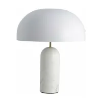 lampe à poser en marbre blanc 49 cm atlas - nordal