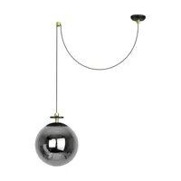 suspension globe noire miroir diane - elements lighting
