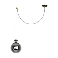 petite suspension globe noire miroir diane - elements lighting
