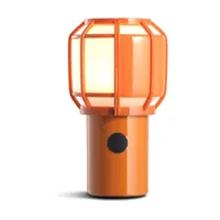 lampe sans fil en polycarbonate orange chispa - marset