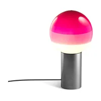 lampe de bureau en métal et verre soufflé rose et gris dipping - marset