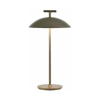 lampe de table bronze à piles mini geen-a - kartell
