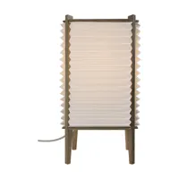 lampe de table en chêne avec abat-jour 22 x 22 x 39 cm bee hive - le klint