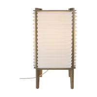 lampe de table en chêne avec abat-jour 26 x 26 x 47 cm bee hive - le klint