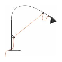 lampe de table en acier noir avec câble orange small ayno - midgard