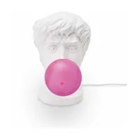 lampe statue bubble-gum en résine blanche 40 cm wondertimes - seletti