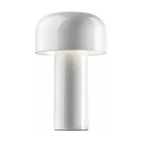 lampe de table rechargeable design blanc bellhop - flos