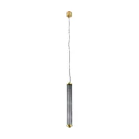 suspension verticale en verre graphite 67 cm tiffany - elements lighting