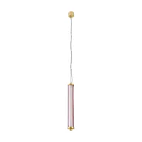 suspension verticale en verre rose spinelle 67 cm tiffany - elements lighting