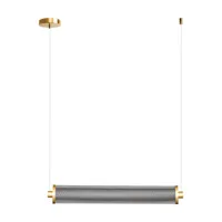 suspension horizontale en verre graphite 83,5 cm tiffany - elements lighting