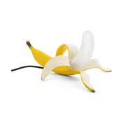 lampe en forme de banane en résine et verre jaune 33 x 23,5 cm yellow dewey - seletti
